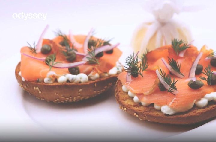 Oak-Smoked Salmon Bagel
